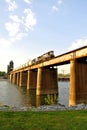 Train crossing the river