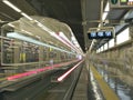 A train departing Umeda Station, Osaka, Japan Royalty Free Stock Photo