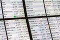 Train Departure And Arrivals Information Board In Barcelona Station Royalty Free Stock Photo