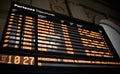 Train departures board Royalty Free Stock Photo