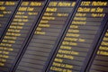 Train departures board Royalty Free Stock Photo