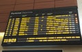 Train departures timetable
