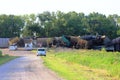 Train derailment near Silverlake, Kansas Royalty Free Stock Photo