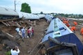 Train derailment Royalty Free Stock Photo