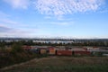 Train dock, olympic mountains and Mount Rainier