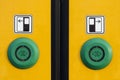 Train door buttons Royalty Free Stock Photo