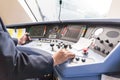 Train driver. Loco pilot. Royalty Free Stock Photo