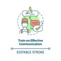 Train on effective communication concept icon Royalty Free Stock Photo