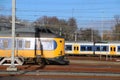 Train emplacement at the binckhorst in Den Haag in the Netherlands with several trains