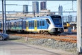 Train emplacement at the binckhorst in Den Haag in the Netherlands with several trains