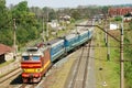 Train entering station