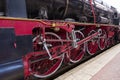 Old train locomotive wheels