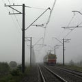 Train in fog
