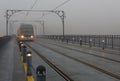 The train in fog