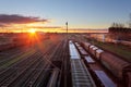 Train freight - Cargo railroad industry Royalty Free Stock Photo