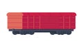 Train freight railway car. Rail freight. Vector illustration.