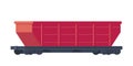 Train freight railway car. Rail freight. Vector illustration. Royalty Free Stock Photo