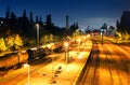 Train Freight transportation platform - Cargo transit Royalty Free Stock Photo