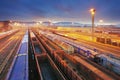 Train Freight transportation platform - Cargo transit Royalty Free Stock Photo