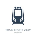 train front view icon in trendy design style. train front view icon isolated on white background. train front view vector icon Royalty Free Stock Photo