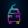 train front view in nolan style icon. Simple thin line, outline vector of cargo logistic icons for ui and ux, website or mobile Royalty Free Stock Photo