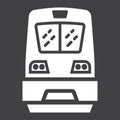 Train glyph icon, transport and vehicle