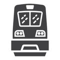 Train glyph icon, transport and vehicle