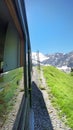 Train Going To Montenvers Mer de Glace Station, Mont Blanc Royalty Free Stock Photo