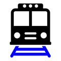 Train Icon in Dualtone Style