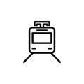 a train icon. Element of minimalistic icons for mobile concept and web apps. Thin line icon for website design and development, ap Royalty Free Stock Photo