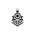 Train icon logo design vector template Royalty Free Stock Photo