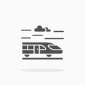 Train icon. Solid Glyph style Royalty Free Stock Photo