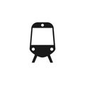 Train icon. Transportation silhouette. Metro symbol. Vector outline illustration