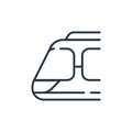 train icon vector from public transportation concept. Thin line illustration of train editable stroke. train linear sign for use Royalty Free Stock Photo