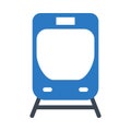 Train vector glyph color icon