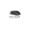 Train illustration logo vector flat design Royalty Free Stock Photo