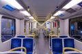 The train interior in the Melbourne public transport