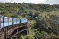 Train on iron bridge. Ella, Sri Lanka. Royalty Free Stock Photo
