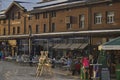 Train of Jungfrau Bahn at Kleine Scheidegg station Royalty Free Stock Photo