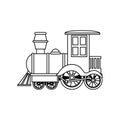 Train kids toy isolated icon