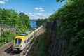 Train in a closeup, Sweden Royalty Free Stock Photo