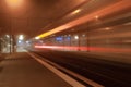 Train lights long exposure Royalty Free Stock Photo