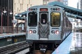 Train line towards Chicago Loop Royalty Free Stock Photo