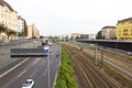 A 100 and train lines from Berlin S-Bahn and U-Bahn in Berlin