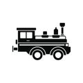 Train locomotive black simple icon