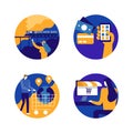 Cargo and shipping icon set. Royalty Free Stock Photo