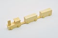 Train made with wooden blocks Royalty Free Stock Photo