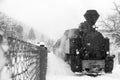 Train in Maramures forest, winter time