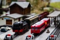 Train model diorama Royalty Free Stock Photo