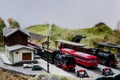 Train model diorama Royalty Free Stock Photo